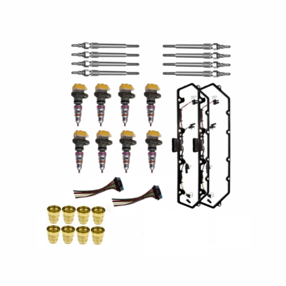 Injector, Valve Cover Gasket, Glow Plugs, and Sleeves for 7.3L Ford Powerstroke