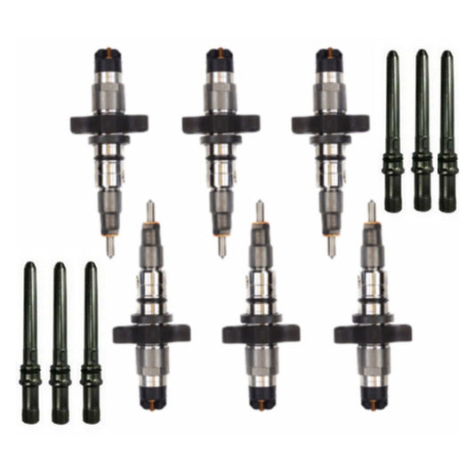 Full Set of Remanufactured Injectors with New Connection Tubes for 2003-2007 5.9L Dodge Cummins