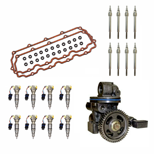 Premium Fuel Injector and HPOP Complete Super Kit for 2004.5 - 2007 6.0L Ford Powerstroke