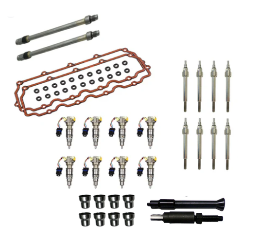 DCP Work Horse Fuel Injector Cup and Tool Master Kit with Stand Pipes for 6.0L Ford Powerstroke