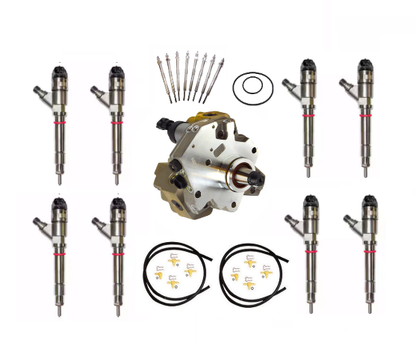 LBZ Duramax Complete Fuel System Kit | 8 Reman Injectors, Reman CP3 Pump, Glow Plugs & Installation Kits | 2006-2007 6.6L Duramax